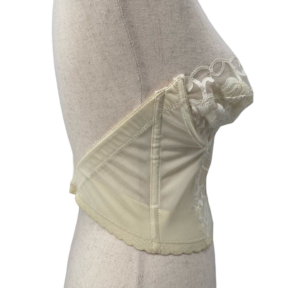 Vintage Victorias Secret Gold Label Sheer Cream Lace Corset 36B‎ Union Tag Bride - Picture 4 of 10